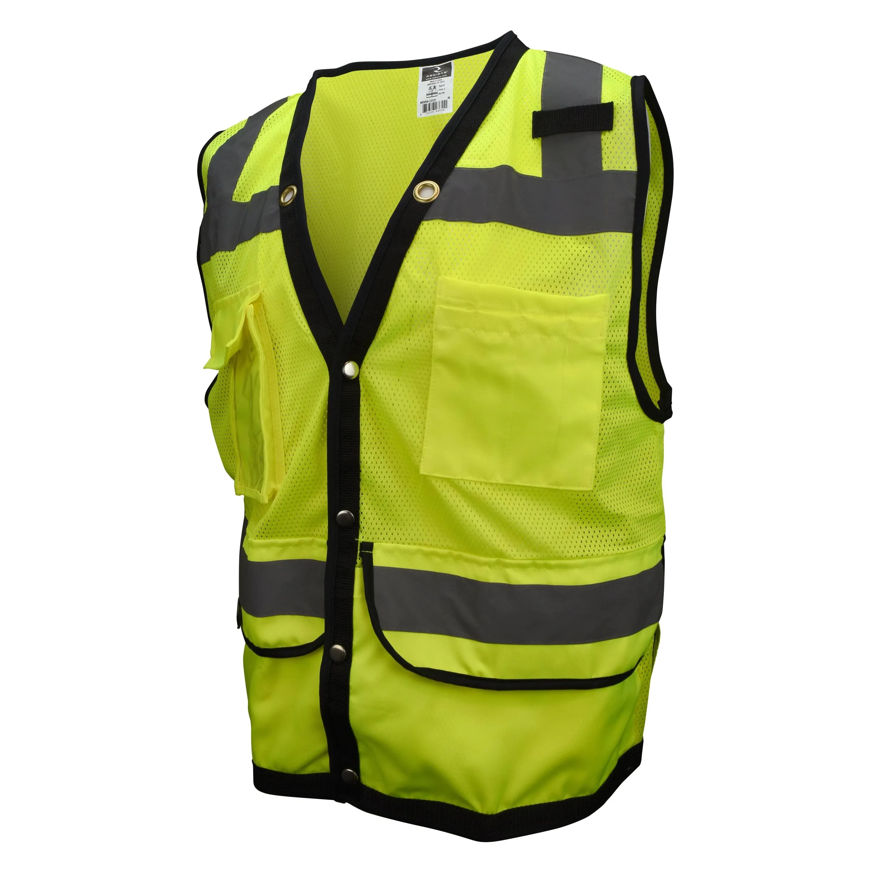 Radians Class 2 Heavy Duty Surveyor Vest, Hi-Viz SV59