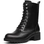 DREAM PAIRS Lace-up Combat Boots Mid-calf Military Winter Boot for Women