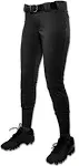 Champro Women's Tournament Traditional Low-Rise Softball Pant - Black - Medium