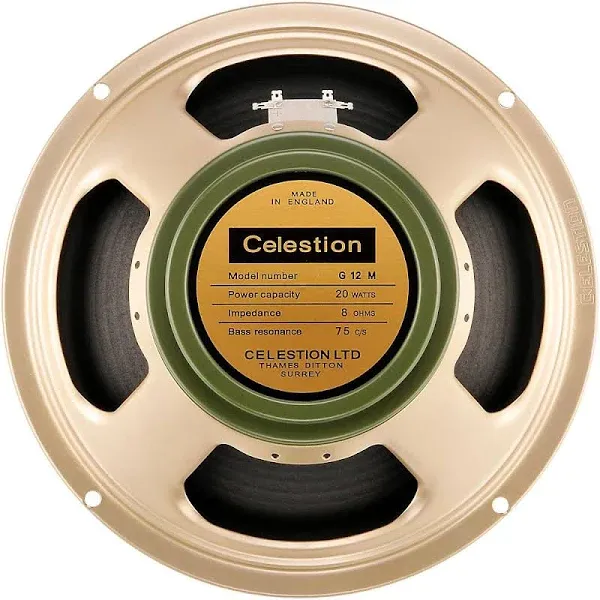 Celestion G12M Greenback 8 ohm 25 Watt 12&#034; Guitar Speaker w/ Ceramic Magnet