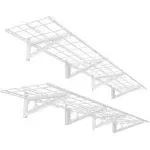 FLEXIMOUNTS WR16-E 4-Pack 12 in. x 36 in. Steel Garage Wall Shelf with Brackets in White