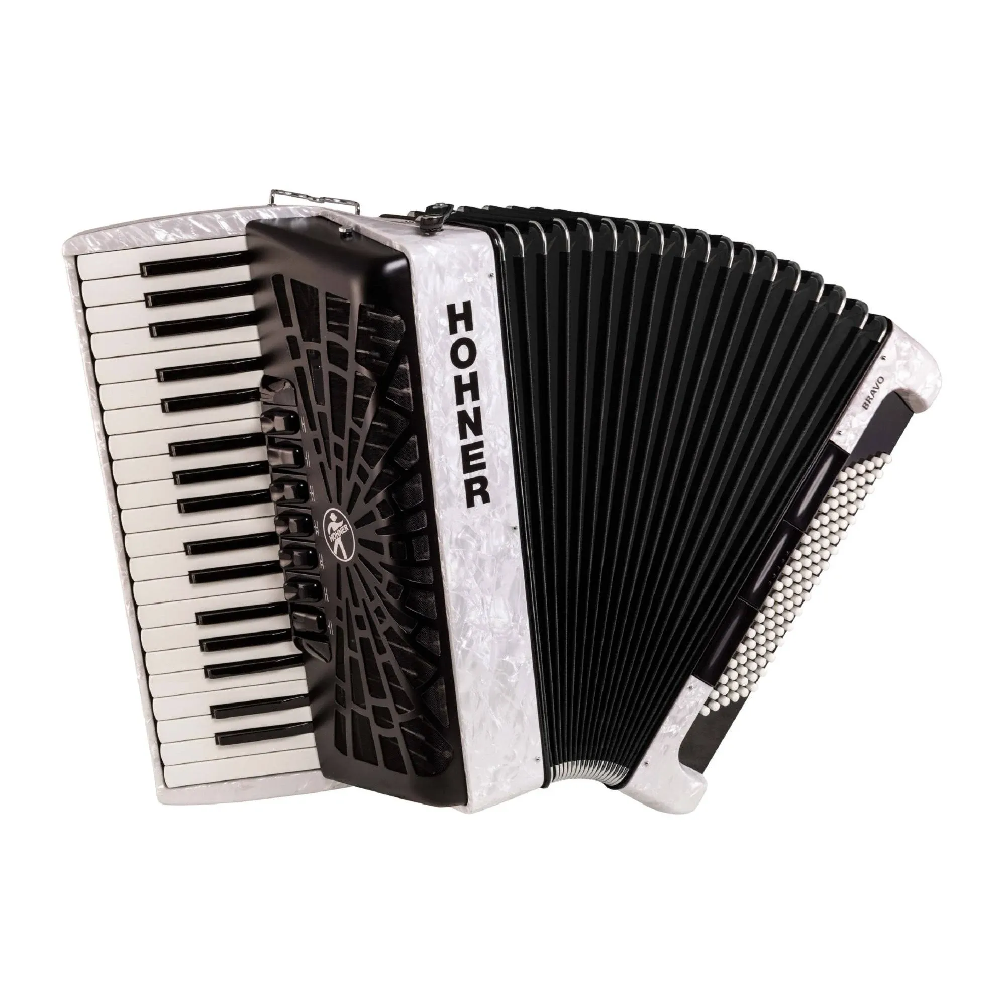 Hohner Bravo Iii 72 Chromatic Piano Key Accordion - Pearl White