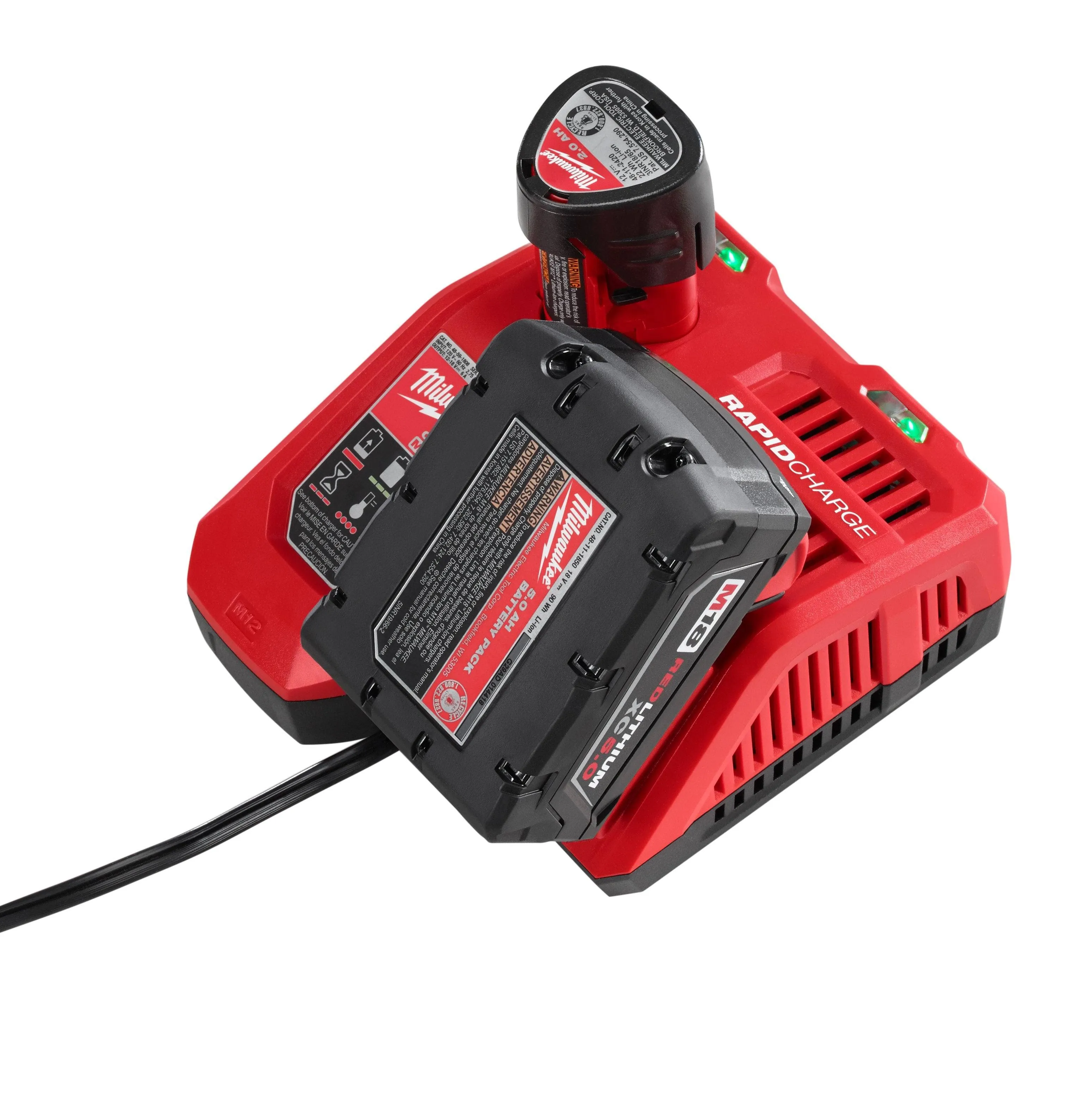 Milwaukee 48-59-1808 Battery Rapid Charger M18/M12 18 V Lithium-Ion Red