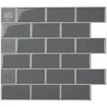 Smart Tiles Peel and Stick Backsplash - 10 Sheets of 1095 x 970 - 3D Adhesive Peel and Stick Tile Backsplash for Kitchen, Bathro