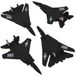 TimMee Plastic Army Men Combat Fighter Jets 4pc Airplanes Made in USA