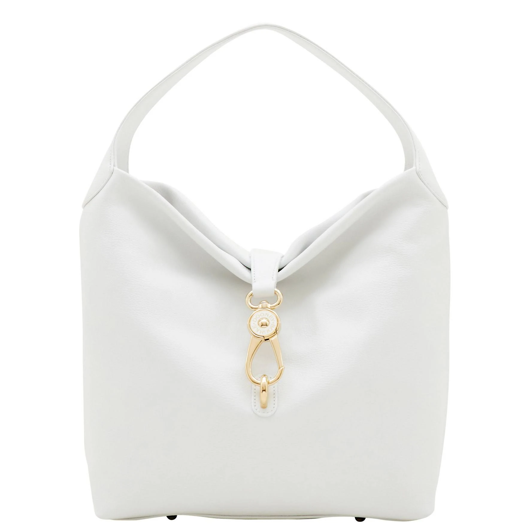 Dooney & Bourke Belvedere Logo Lock Shoulder Bag - White