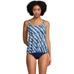 Women's Lands' End D-Cup Empire Waistband Tankini Swimsuit Top