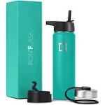 Iron Flask Wide Mouth Water Bottle with 3 Lids