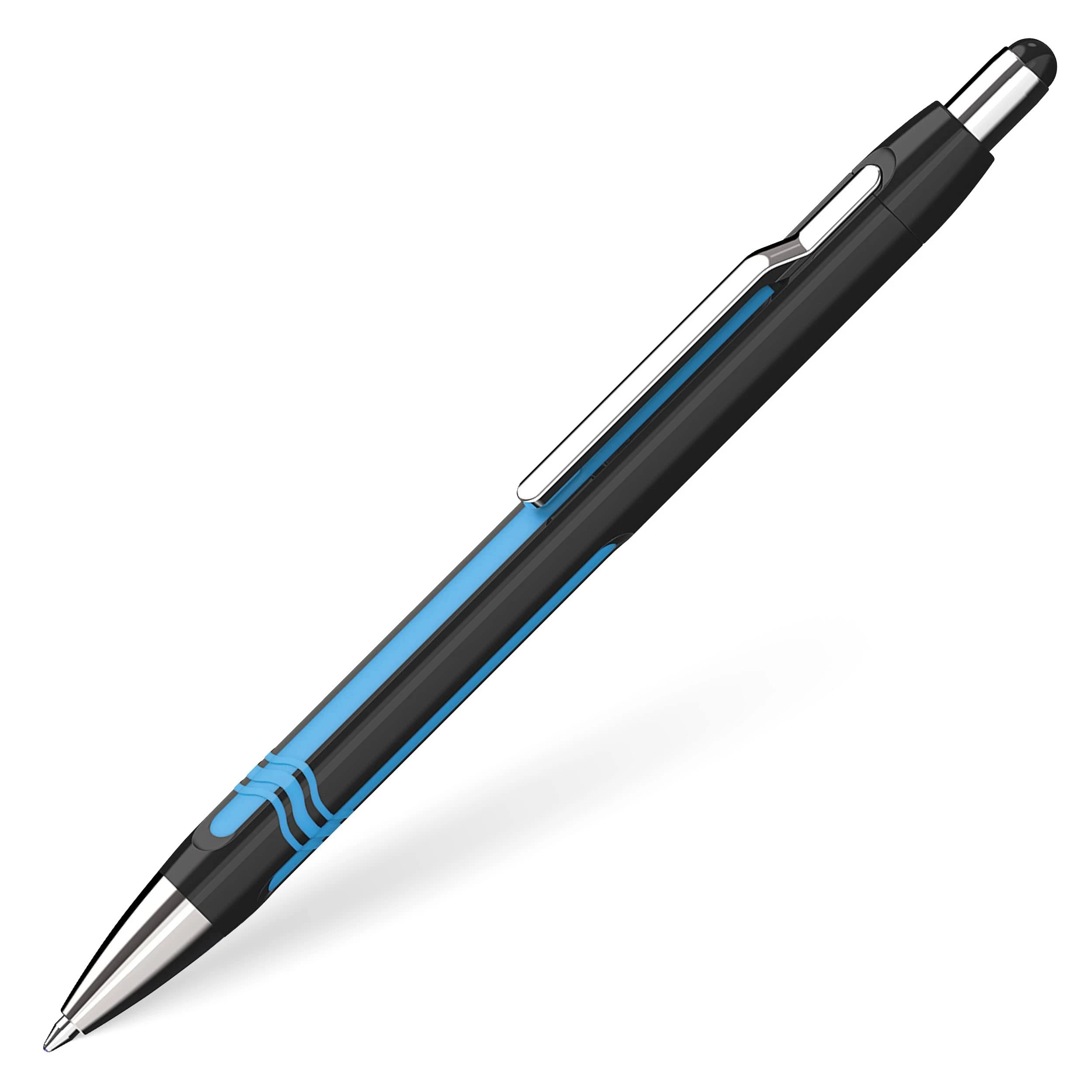 Schneider Epsilon Ballpoint Pen, Black/Blue Barrel, Blue Ink, 1 Each (138601)