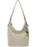 The Sak Sequoia Hobo Bag | Hand Crochet - Natural Medallion