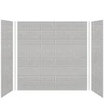 Transolid SaraMar 36-in x 60-in x Glue 3-Piece Shower Wall Kit SWK