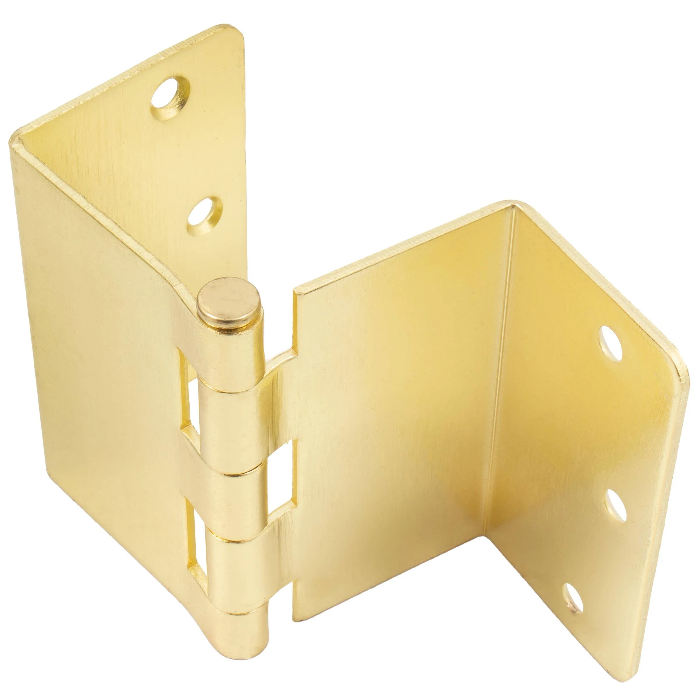 Stone Harbor Hardware, 3.5 inch Swing Clear Offset Door Hinge 1/4" inch Radius / Polished Brass