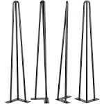 VEVOR 24 in. 880 lbs Load Capacity Hairpin Table Legs Black - Set of 4