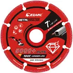 EZARC Diamond Cutting Wheel 7'' x 7/8 Inch for Metal, Cut Off Wheel with 5000+ Cuts on Rebar, Steel, Iron and INOX