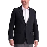 Haggar Black Solid Gab Active Series Tailored Fit Blazer