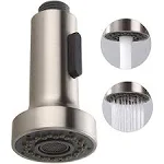 HOMELODY Pull Down Faucet Replacement Head 2 Functions Kitchen Faucet Sprayer Head G 1/2 Pull Out Spray Head for Kitchen Faucet Brushed Nickel