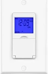 BN-LINK 7 Day Programmable Astronomical Timer Switch, Sunrise Sunset Programmable Light Switch Timer in Wall, Neutral Wire Required, Single Pole