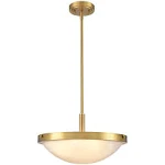 Claxy 3-Light Gold Frosted Glass Pendant Light