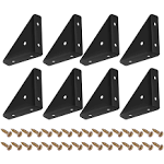 8pcs Angle Corner Brackets 66mm x 66mm Cold Rolled Steel Braces Joining Support