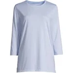 Lands' End Women's 3/4 Sleeve Supima Cotton Crewneck Tunic