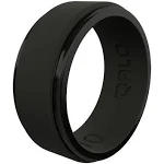 Men's QALO Polished Step Edge Silicone Ring