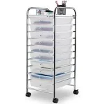 Seville Classics 10-Drawer Organizer Cart