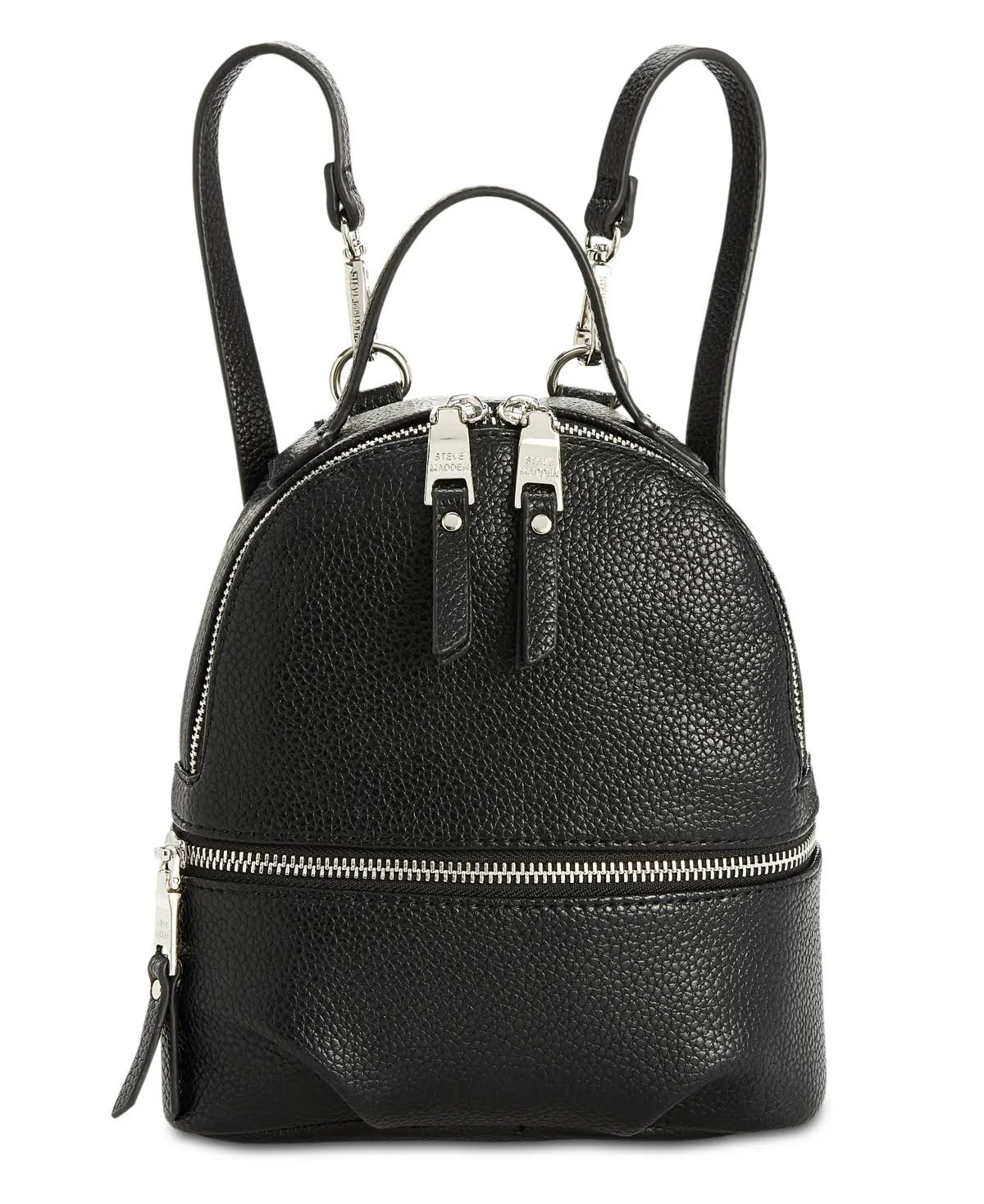 Steve Madden Jacki Convertible Backpack Black/Silver Women&#x27;s Bag