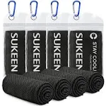 Sukeen [4 Pack Cooling Towel (40"x12"),Ice Towel,Soft Breathable Chilly Towel,Microfiber Towel for Yoga,Sport,Running,Gym,Workout,Camping