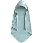 Mushie Organic Cotton Baby Hooded Towel (Sea Mist)