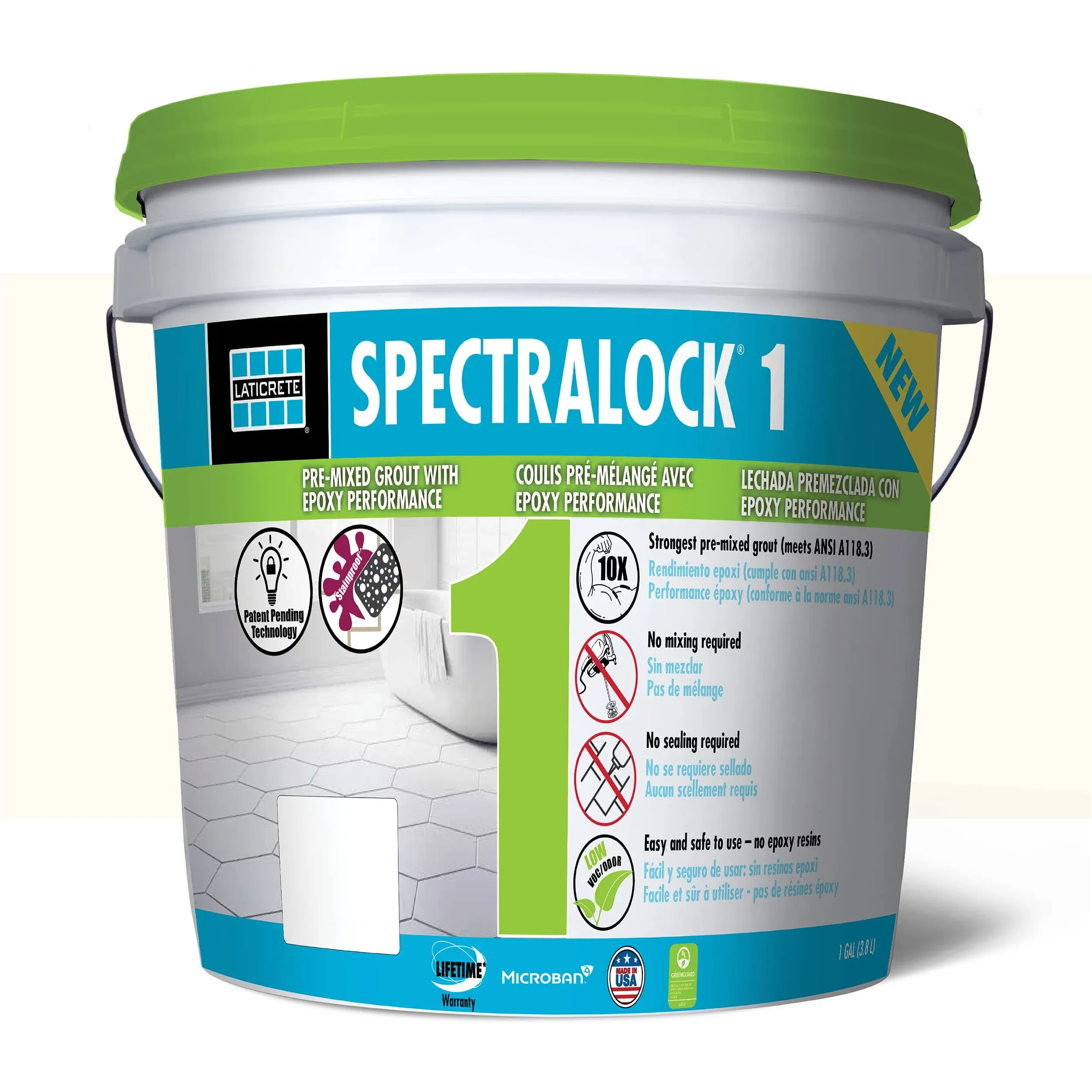 Laticrete SPECTRALOCK 1 Pre-Mixed Grout #44 Bright White