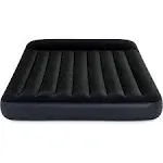 Intex Dura Beam Pillow Rest Classic Airbed Mattress with Built-in Pump, Queen