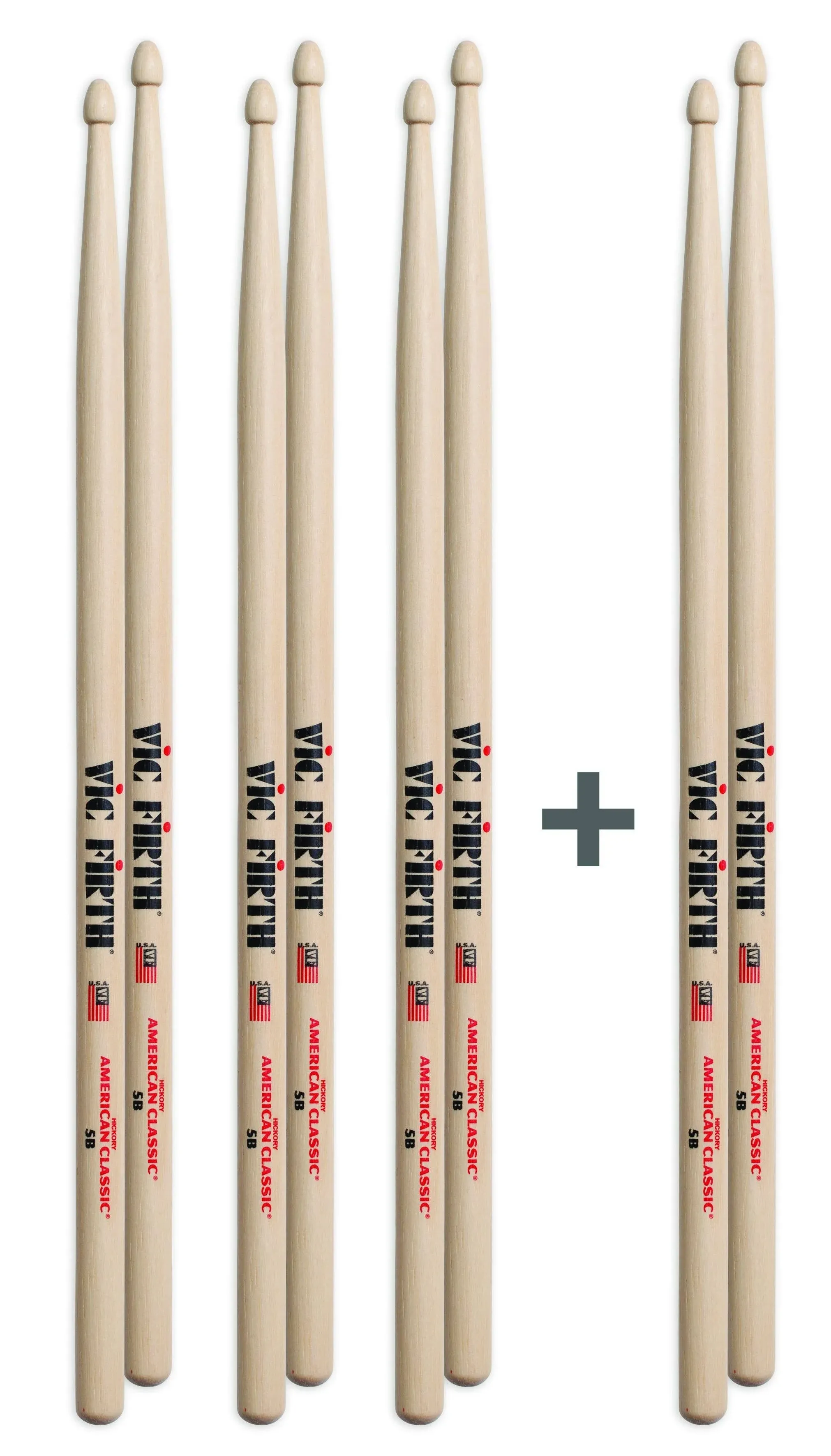 Vic Firth P5B.3-5B.1 American Classic Value Pack - 5B