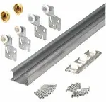 Prime Line Products 161791 Galvanized Steel Top By-pass Door Hardware Set Metallic