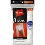 Hanes Men White Briefs 3-Pack 2252P3 White / M / B2B