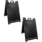 Plasticade Deluxe Signicade Portable Folding Double Sided Sign Stand (2 Pack)