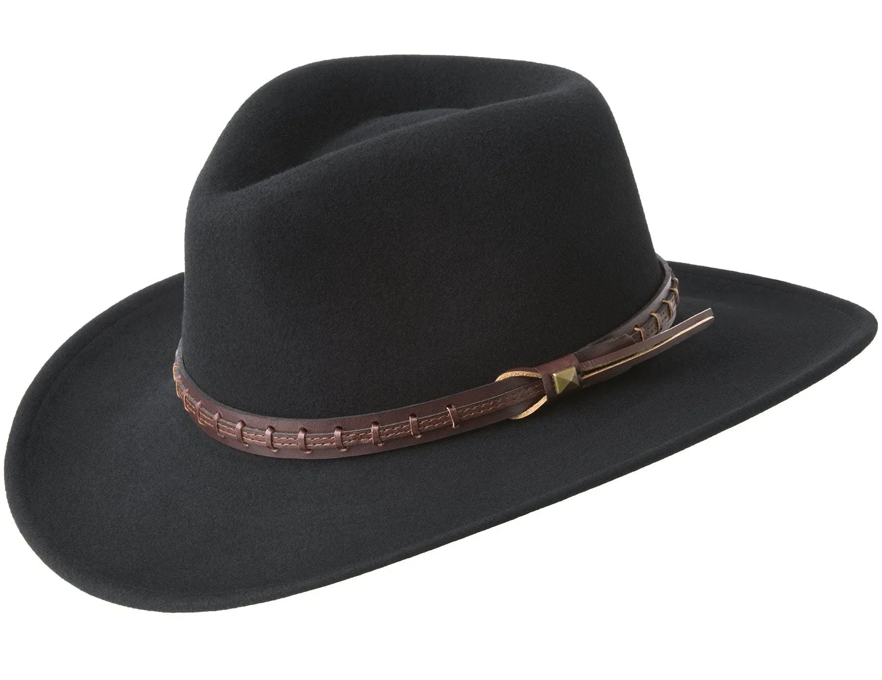 Men's Bailey Firehole Wool LiteFelt Western Hat: Size: Small Black