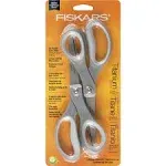 Fiskars Titanium Soft Grip Scissors - Titanium Nitride - Gray - 2 / Pack