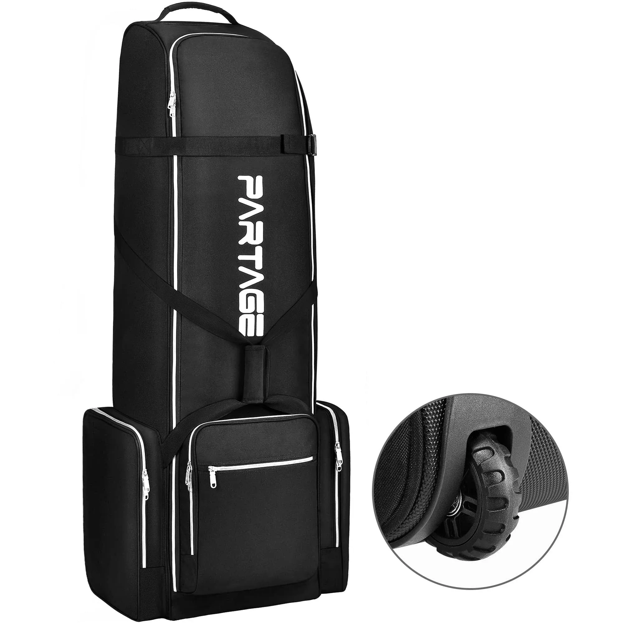 Golf Travel Bag - Universal Size 51 x 18 x 12.5 inches - Wheels and Pockets