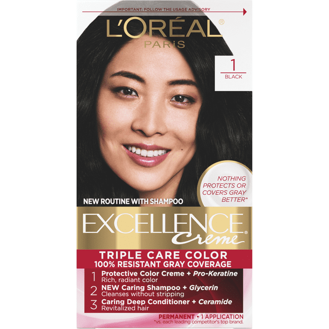 Excellence Permanent Haircolor, Triple Protection, Black 1