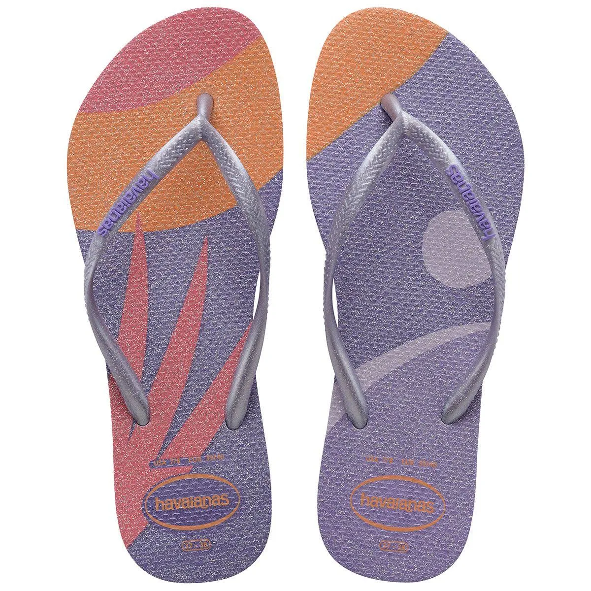 Havaianas Slim Palette Glow Flip Flop Sandal Quiet Lilac EU 35-36 (US Men's 4-5, Women's 5-6) M