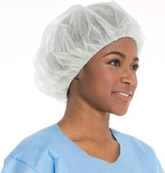 Disposable Bouffant (Hair Net) Caps, Spun-bounded Poly, Hair Head Cover Net 21 Inches by Careoutfit (1000)