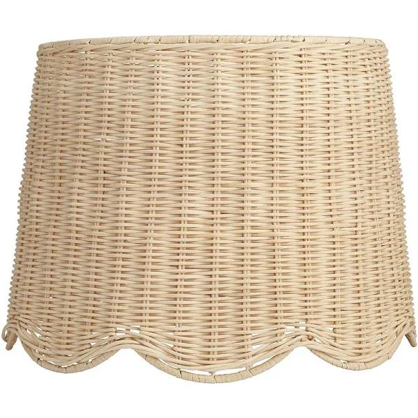 Unbleached Rattan Drum Lamp Shade 13x15.5x11.75 (Spider)