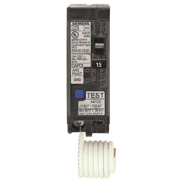 Siemens QAF 15-Amp 1-Pole Combination Arc Fault Circuit Breaker