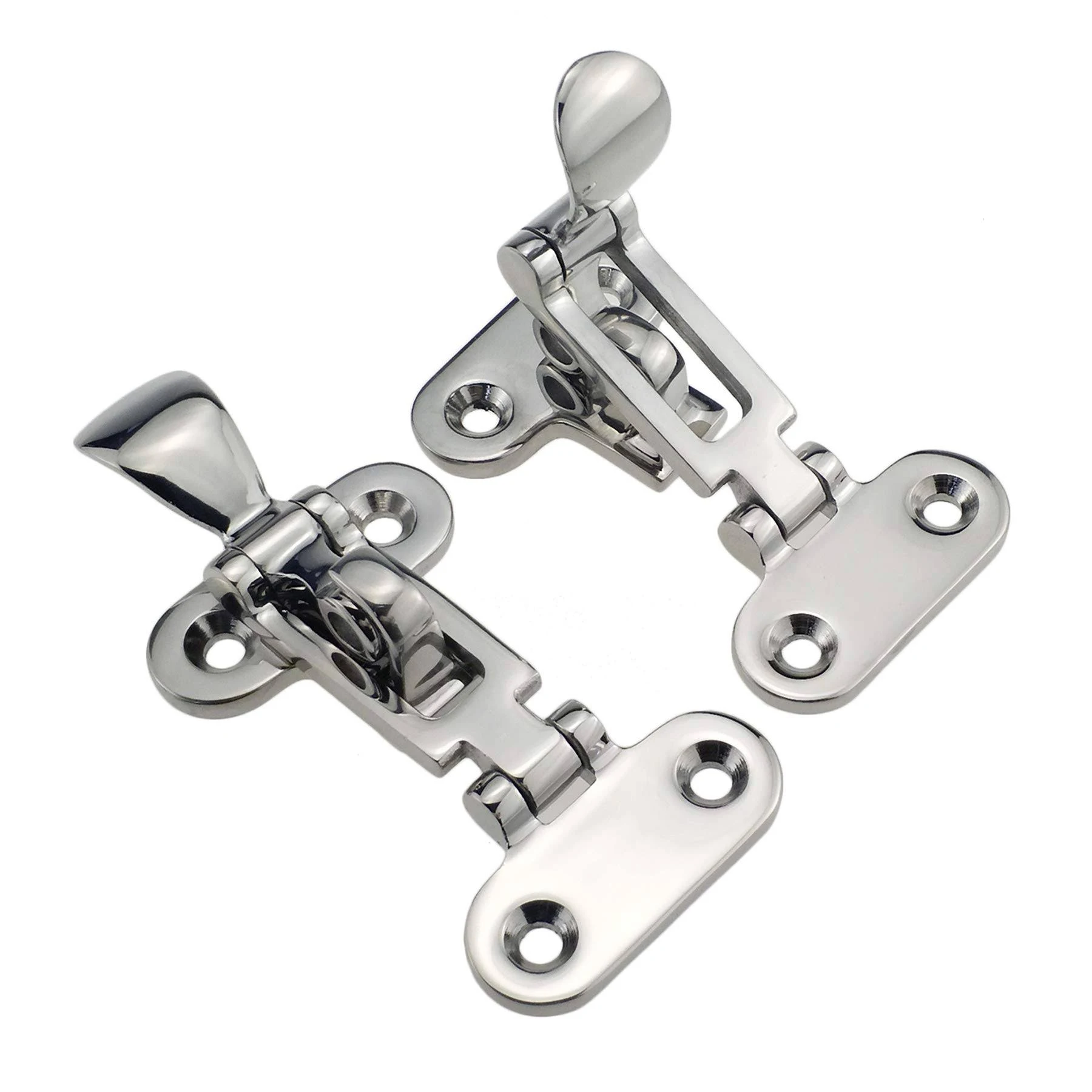 keehui Pair Marine grade 316 Stainless Steel Anti-Rattle Lockable Hold Down Clamp Latch