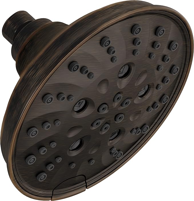 Delta 52669-RB H2Okinetic 5-Setting Raincan Shower Head, Venetian Bronze