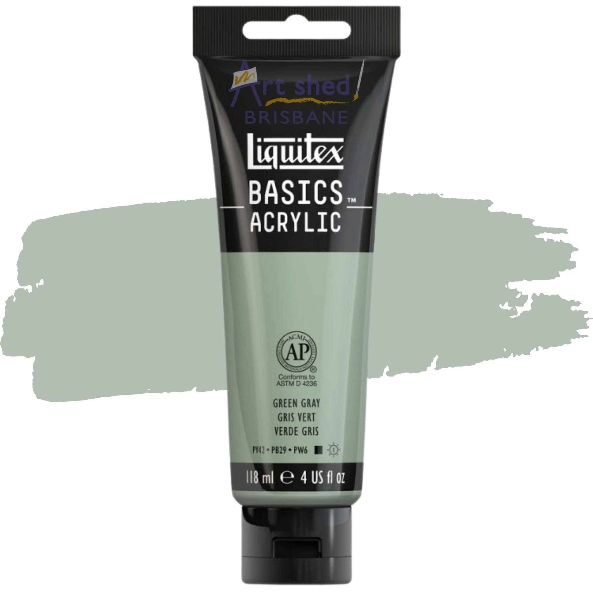 Liquitex Basics - Green Gray, 4 oz tube