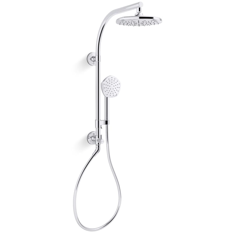 Kohler HydroRail-R Occasion Arch Shower Column Kit with Rainhead and Handshower, 1.75 GPM, 27118-G, Polished Chrome