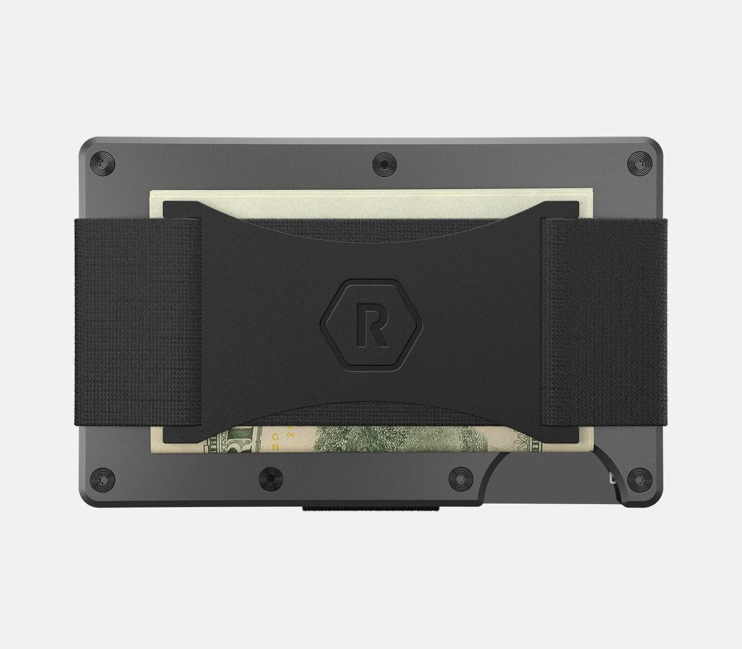 Ridge Men's Wallet Matte Gunmetal Titanium Metal RFID Blocking Wallet