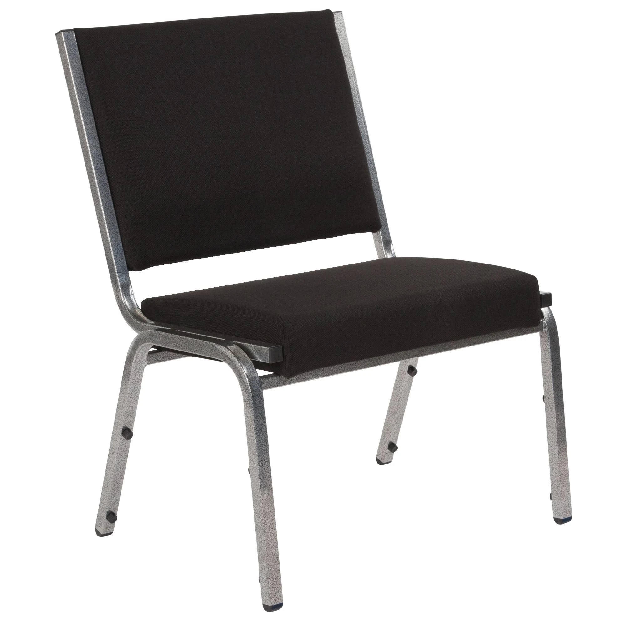 Emma + Oliver 1000 lb. Rated Black Antimicrobial Fabric Bariatric Medical Reception Chair