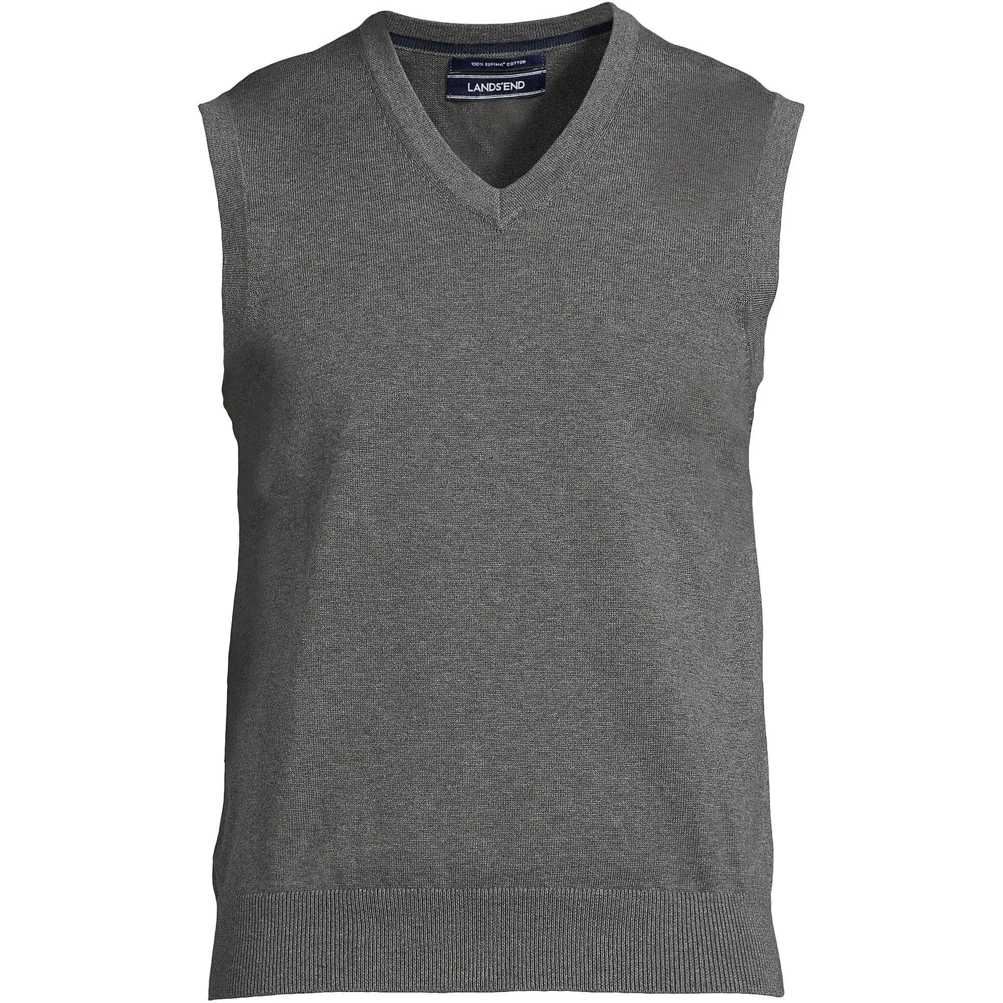 Lands' End Men's Fine Gauge Supima Cotton Sweater Vest